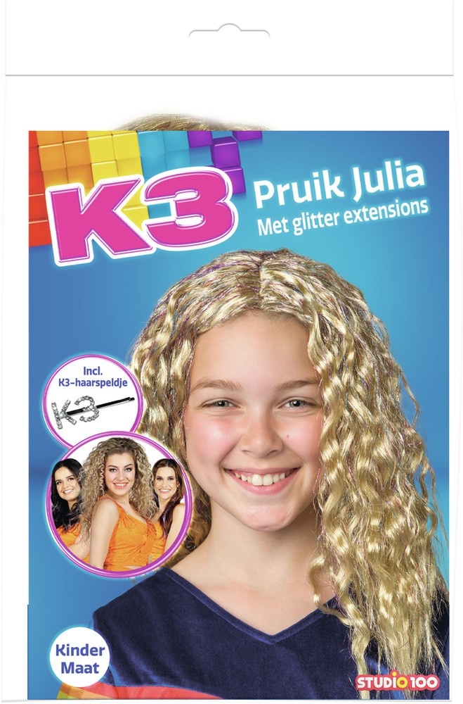 K3 - Pruik met glitter extensions - Julia - Afbeelding 3