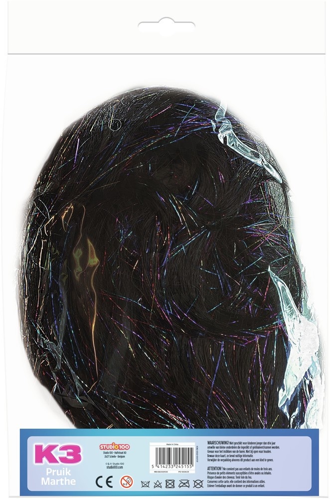 K3 - Pruik met glitter extensions - Marthe - Afbeelding 4