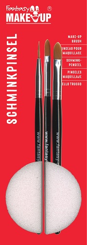 Fantasy Make-up - Penseelset (3stuks) + Spons (2stuks)