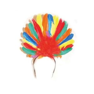 Diadeem met gekleurde veren