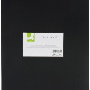 Q-Connect Showalbum PP/A3 met 20 tassen – zwart