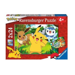 Puzzel (2x24stuks) – Pokémon – Pikachu en zijn vrienden