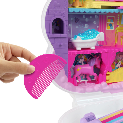 Polly Pocket 2-in-1 Rainbow Unicorn Salon - Afbeelding 3