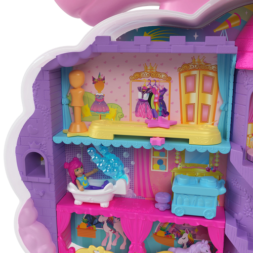 Polly Pocket 2-in-1 Rainbow Unicorn Salon - Afbeelding 5