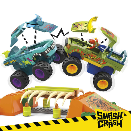 MEGA Hot Wheels Monster Trucks Smash & Crash - Mega-Wrex - Afbeelding 4