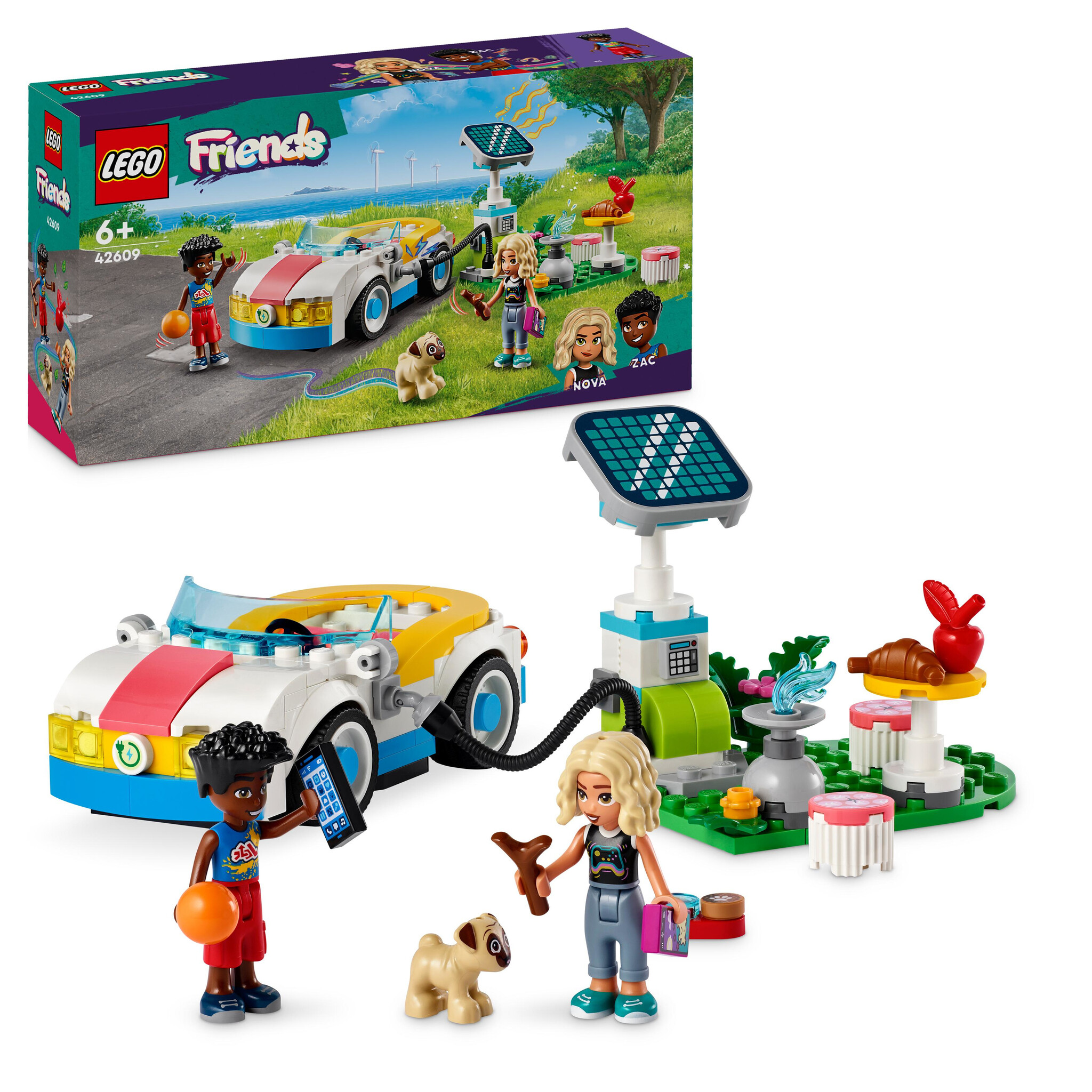 LEGO Friends Elektrische auto en oplaadpunt - 42609 - Afbeelding 2