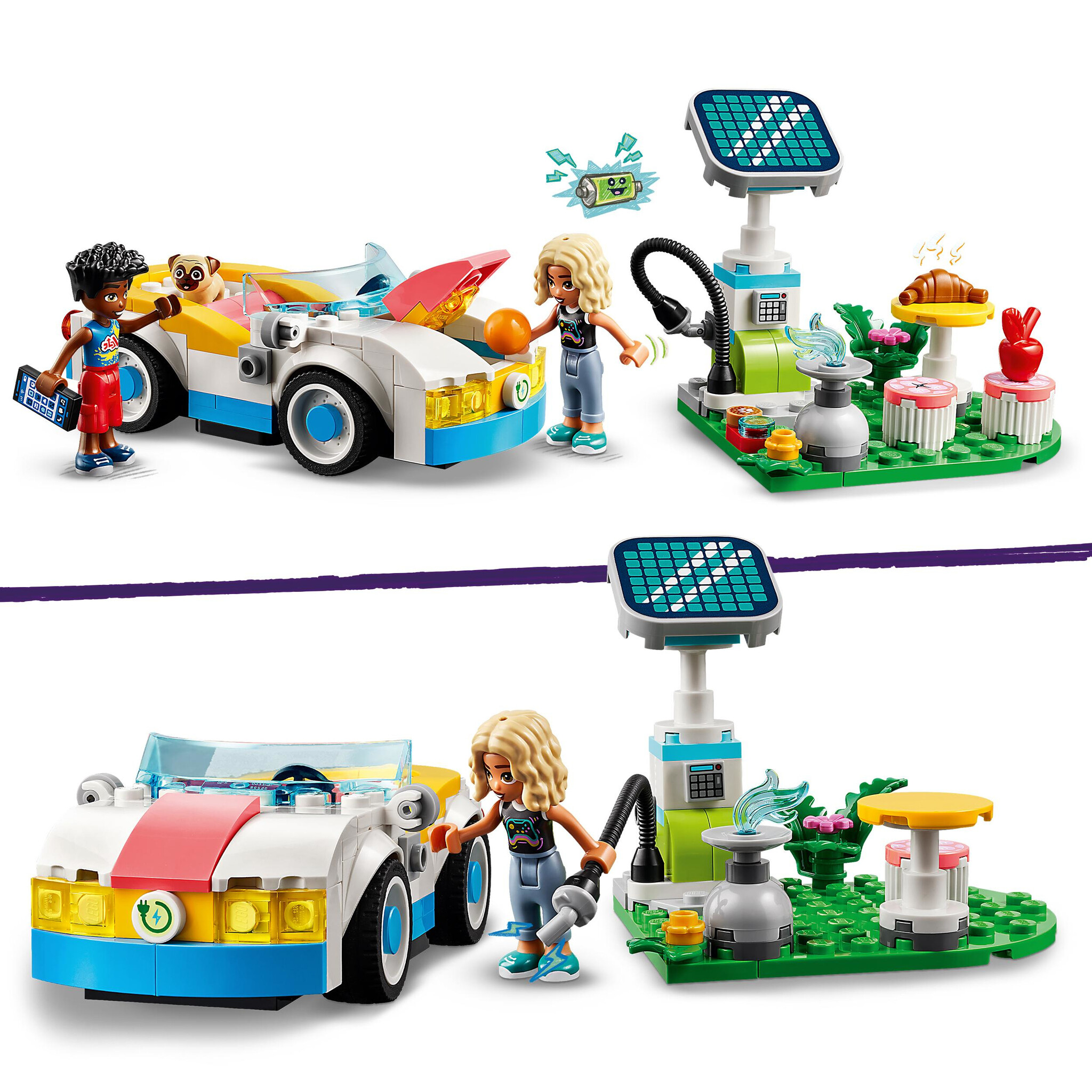LEGO Friends Elektrische auto en oplaadpunt - 42609 - Afbeelding 5