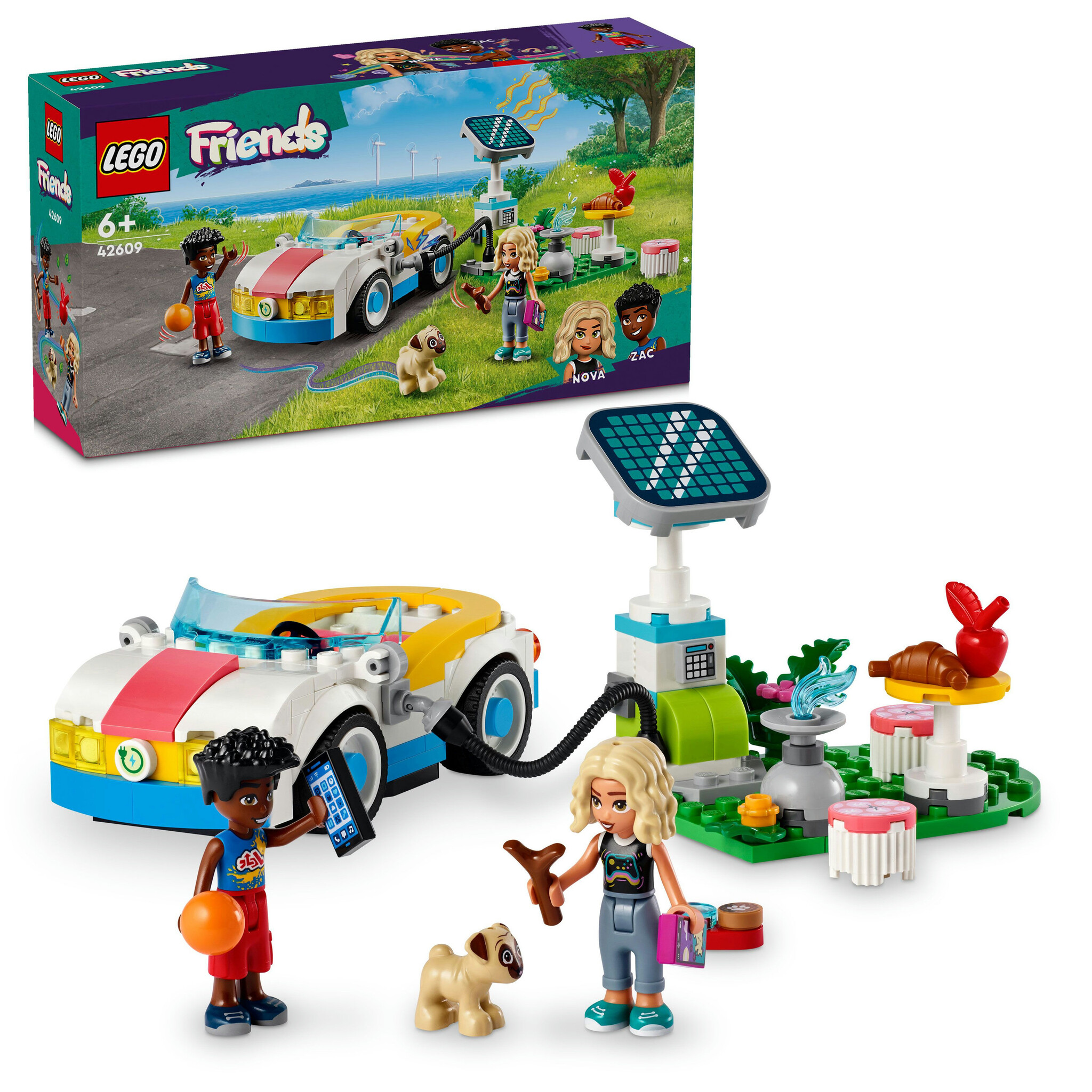 LEGO Friends Elektrische auto en oplaadpunt - 42609 - Afbeelding 10