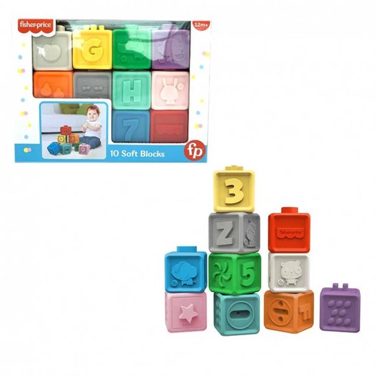 Fisher-Price Baby 10 Zachte Blokken Baby's First Blocks - Afbeelding 2