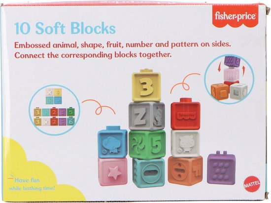 Fisher-Price Baby 10 Zachte Blokken Baby's First Blocks - Afbeelding 3