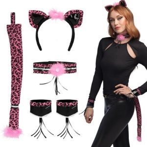 Set pink leopard