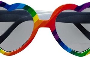 Partybril rainbow heart