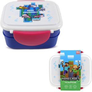Minecraft – Bento Lunchbox (met bestek) Axolotl