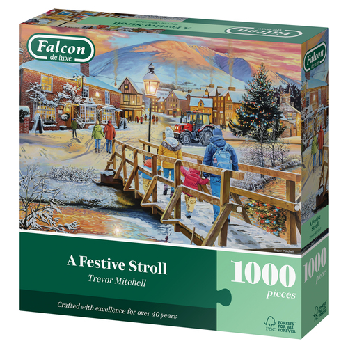 Puzzel Falcon - A Festive Stroll 1000st - Afbeelding 2