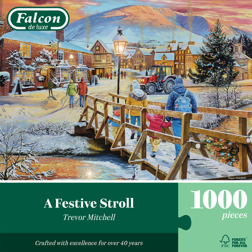 Puzzel Falcon - A Festive Stroll 1000st - Afbeelding 3