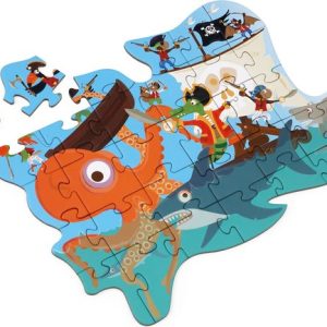 Scratch Compact Puzzel 29 st Contour Puzzel Piraat