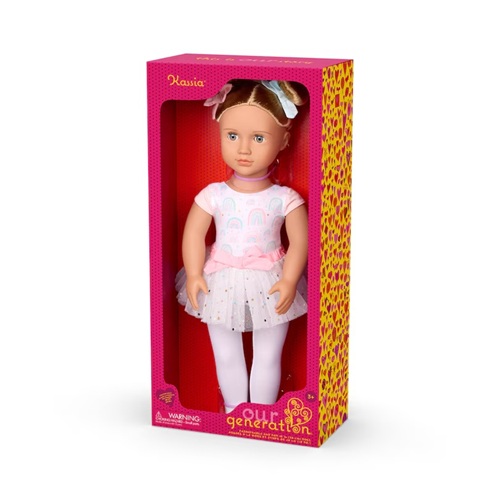 Pop 45cm - ballet Kassia met regenboog outfit - Afbeelding 2