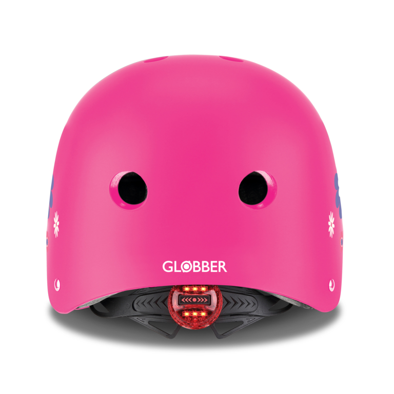 Globber - Helm Elite Lights Deep Pink Flowers XS-S - Afbeelding 2