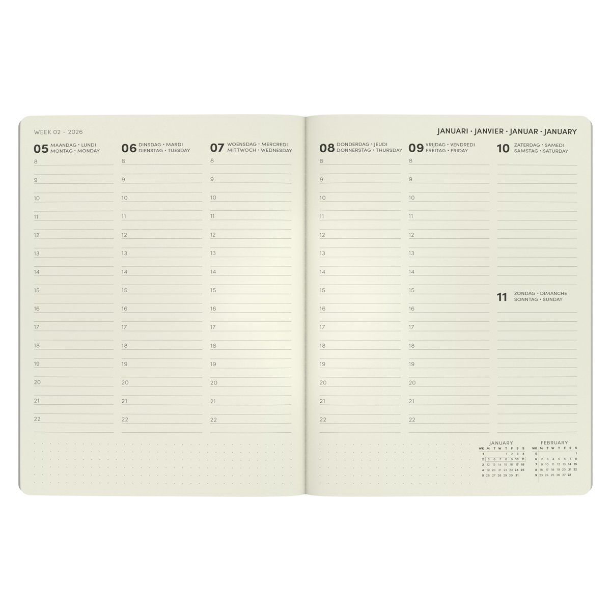 QC Colour - Office Agenda A5 Blush Pink - Afbeelding 2