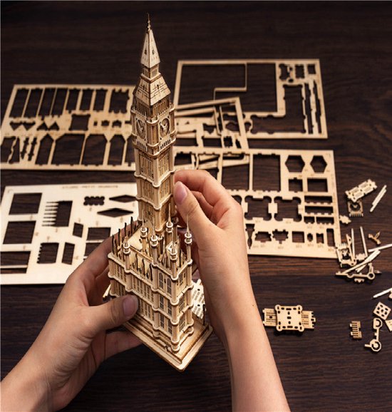 Robotime Rolife Big Ben (incl. light) - Afbeelding 3