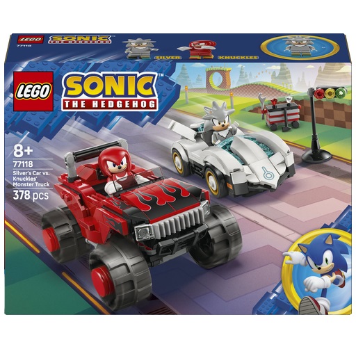 Lego Sonic - Silvers auto vs. Knuckels' monstertruck