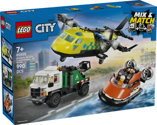 Lego City - Vliegtuig, servicewagen en hovercraft remix - Afbeelding 7