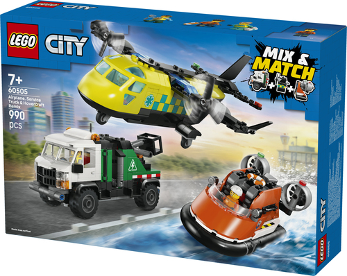 Lego City - Vliegtuig, servicewagen en hovercraft remix - Afbeelding 8