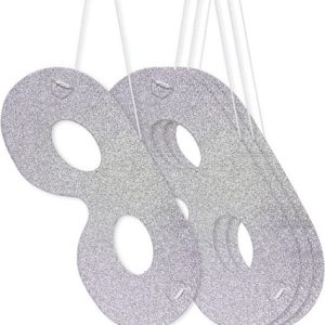 Masker Glitter Zilver – 4 stuks