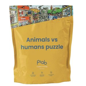 Puzzle in a bag : Animals vs humans