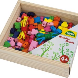 Lena – Kralen (hout) in koffertje – 160stuks