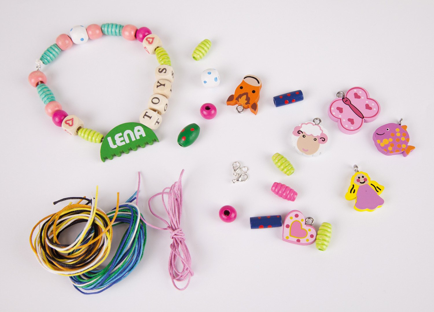 Grote kralen (hout) in koffertje - 405stuks - Afbeelding 4