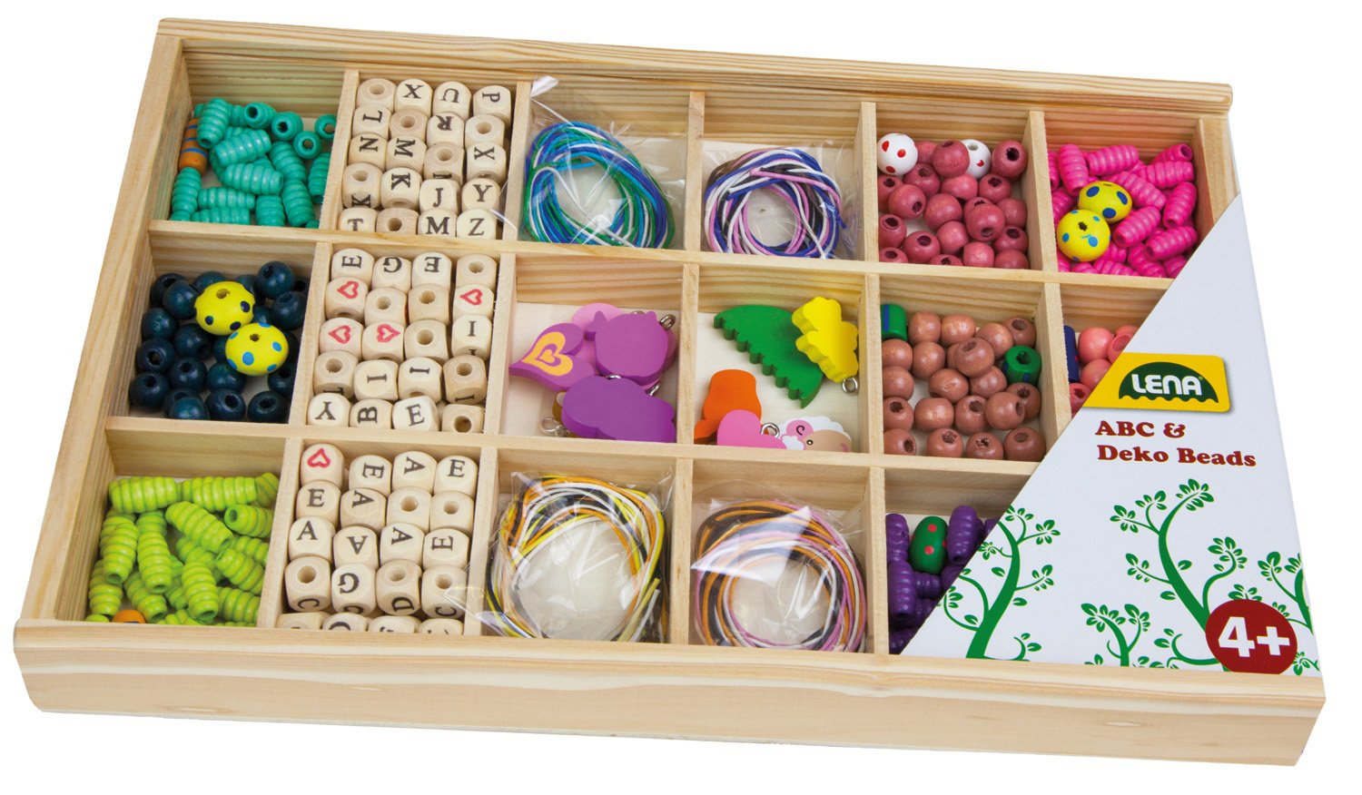 Grote kralen (hout) in koffertje - 405stuks - Afbeelding 5