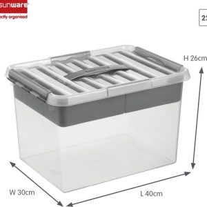 Q-line MultiBox 22L – transparant/metaal