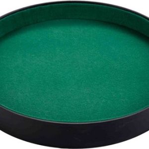 Pokerpiste Ø 26cm in kunstleder met groen vilt
