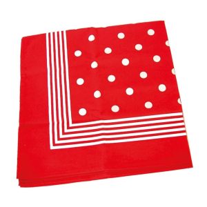 Zakdoek rood met witte stippen