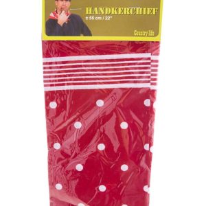 Zakdoek rood met witte stippen