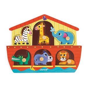 Janod – Knopjespuzzel (hout) – Noach’s Ark
