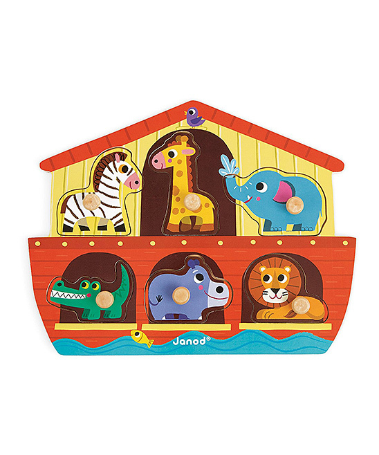 Janod - Knopjespuzzel (hout) - Noach's Ark