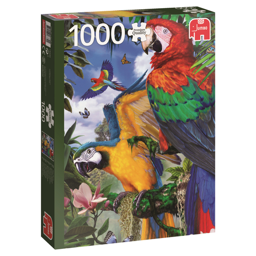 Jumbo Puzzel 1000stuks Prachtige papegaaien