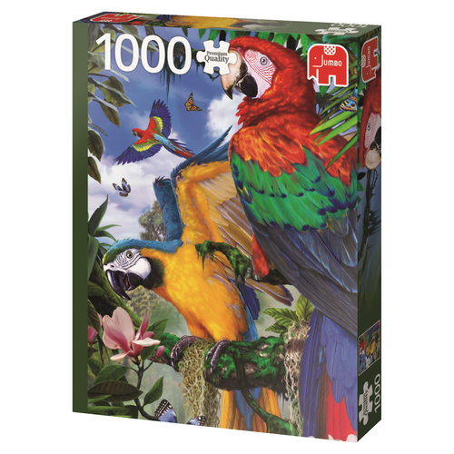 Jumbo Puzzel 1000stuks Prachtige papegaaien - Afbeelding 3