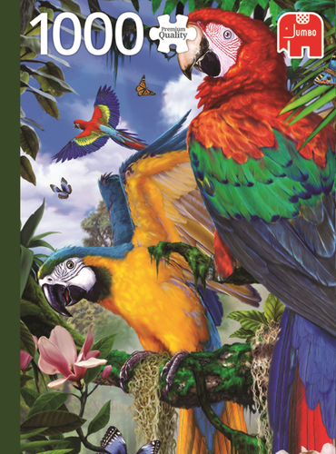 Jumbo Puzzel 1000stuks Prachtige papegaaien - Afbeelding 4
