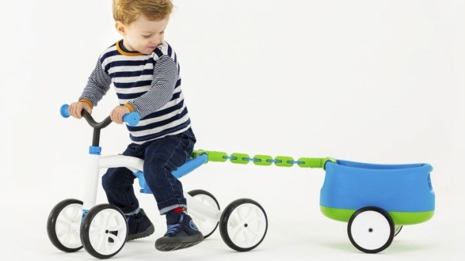 Quadie 4-wieler + trailer - blauw