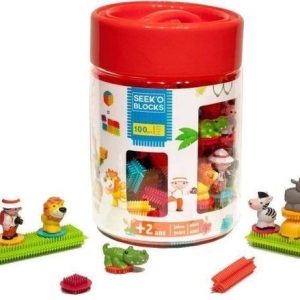 SEEK’O BLOCKS – 100-delige emmer Jungle met stekelblokken