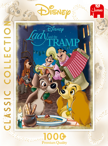 Jumbo Puzzel (1000stuks) Disney Classic Collection - Lady & The Tramp - Afbeelding 4
