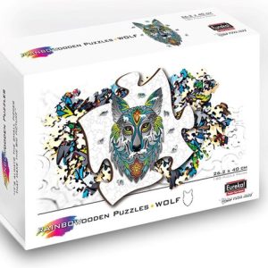 2D Rainbow Wooden Puzzel (180stuks) – Wolf