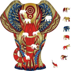 2D Rainbow Wooden Puzzel (120stuks) – Olifant