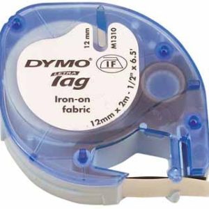 Dymo Opstrijktape “LetraTag” 12mm x 2m – zwart op wit