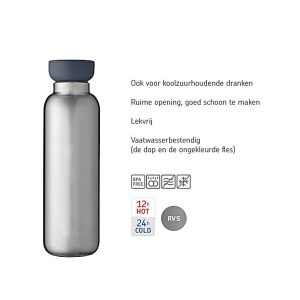 Isoleerfles Ellipse 500ml – Natural brushed