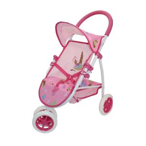 Bambolina Amore Poppenbuggy met 3 wielen – Unicorn