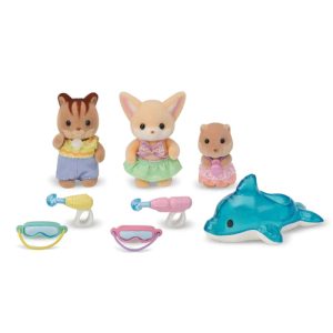 Sylvanian Families – Trio peutervriendjes – Zwembad Fun